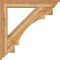 Ekena Millwork Merced Traditional Rough Sawn Bracket w/ Offset Brace, Western Red Cedar, 6"W x 34"D x 34"H BKT0604X34X34MRC01RWR - alternate 2